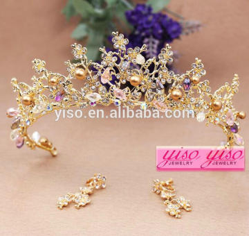 fashion hair crystal happy birthday tiara alloy crystal crowns