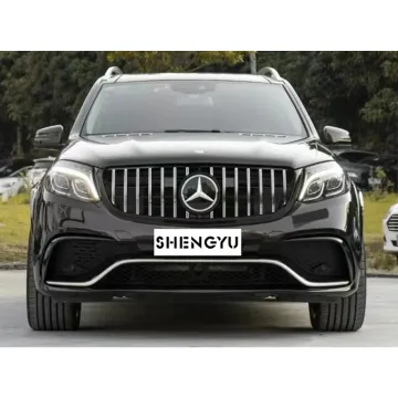 Car Body Kit for Benz GLS X166 2016-2019: GLS63 AMG Front Bumper Grille and Rear Diffuser Eyebrows