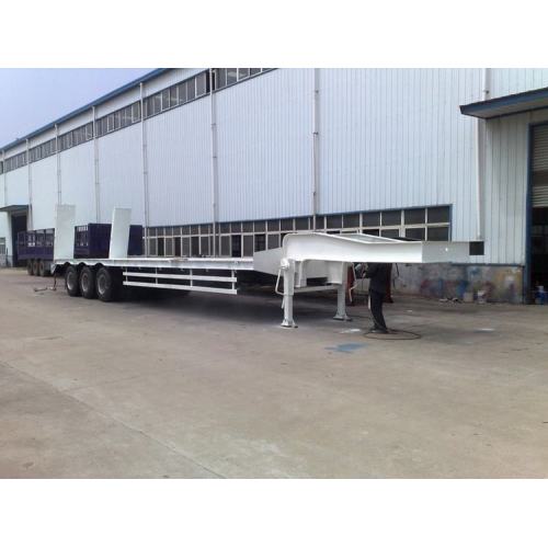 Low bed flatbed semi trailer 2* 20ft