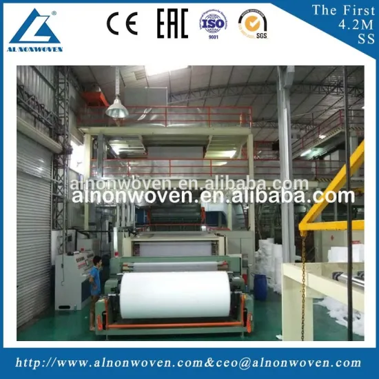 AL-1600mm S Single Beam PP Spunbond Non Woven Fabric Making Machine for Shopping Bags, Shoes Bags