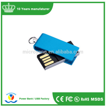 Mini metal Pen drive USB 2.0 u disk colourful swival usb flash driver Mini pen drive pendrive memory disk 8GB 16GB 32GB