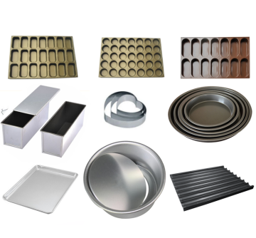 Commercial Rectangular Aluminium Baking Trays and Oven Pans for Bakery Sets