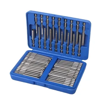 50-Piece 75mm CRV Hex PZ2 PH2 Torx Screwdriver Bit Set