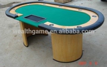 84 Inch Poker Table with wooden track