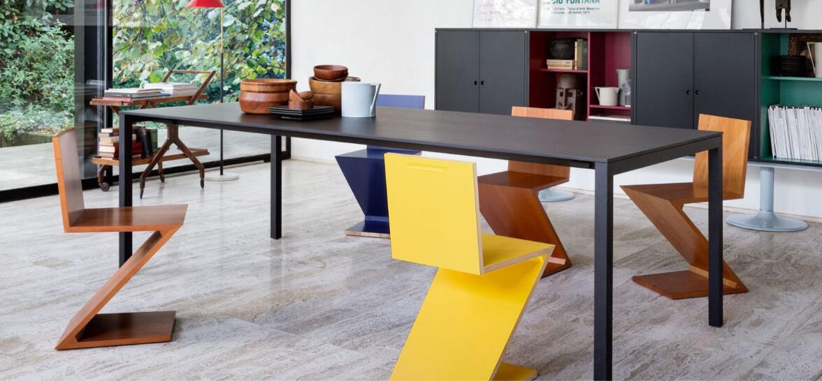 Zig Zag wood dining chair