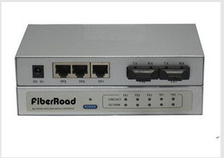 3-Port 10 / 100Base-Tx and 2-Port 100Base-Fx Optic Fiber Switch
