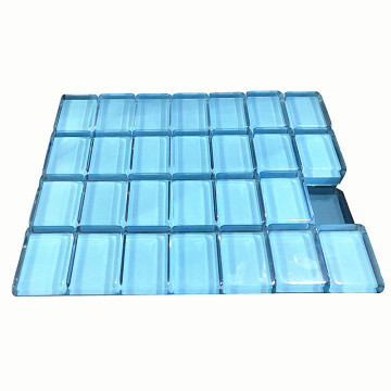 Crystal Mahjong Tiles with Wooden Box