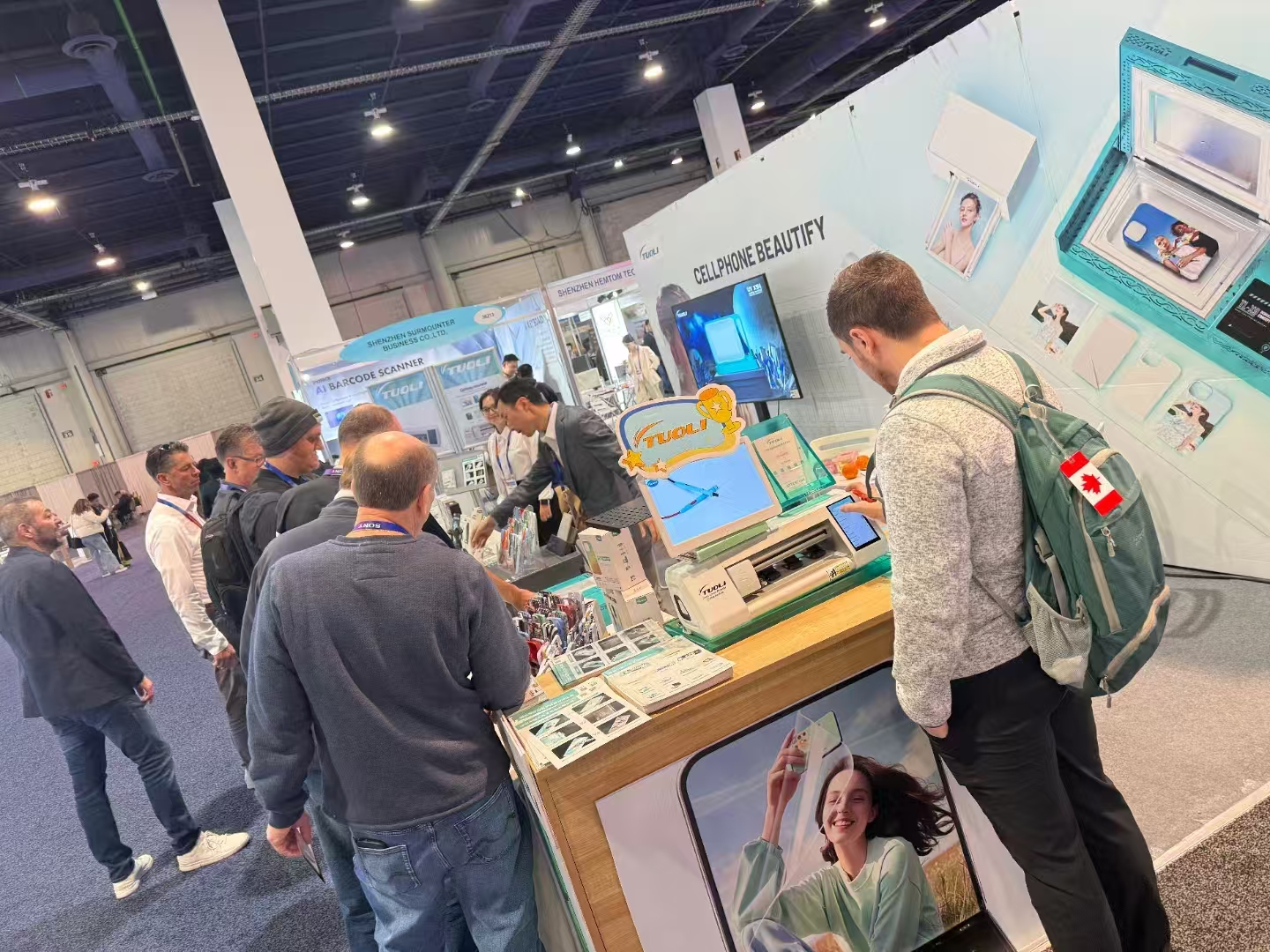 ces exhibition mobile cover making machine