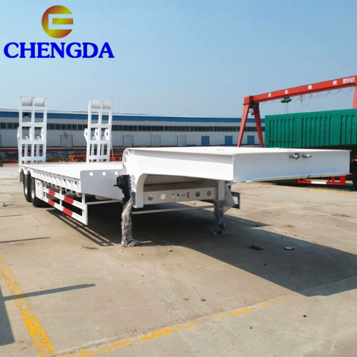 2 Axles Heavy Duty Extendable Lowbed Trailer