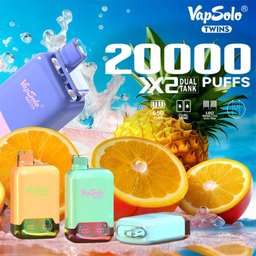 Vapsolo Twins 20000 พัฟ vape disposer