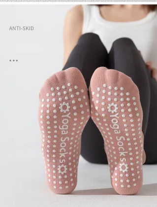 Fashion Anti-Slip Cotton Yoga Socks