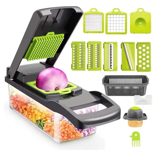 Y419-1 Hot Selling: Comprehensive 14-in-1 Manual Mandoline for Versatile Kitchen Cutting Tasks