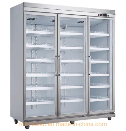 2 Doors 3 Doors 4 Doors Commercial Seafood Freezer Air Cooling Supermarket Quick Deep Freezer