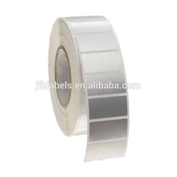 Polyester film, Matte Finish Silver PET label, Thermal Transfer Printable Label, 2 x 1, (3000 per Roll)