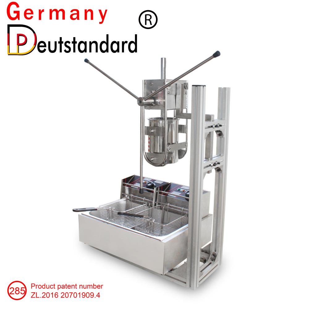 3L Manuelle Churros-Maschine Churrera Churro-Maschine mit elektrischer Friteuse