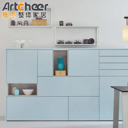 European Style Home Kitchen Cabinets with Island Table at Home Depot