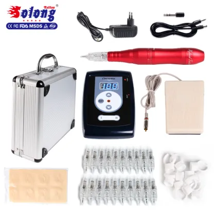 Solong New product 50 Needle Cartridges LDC Power Supply Permanent Makeup Kit