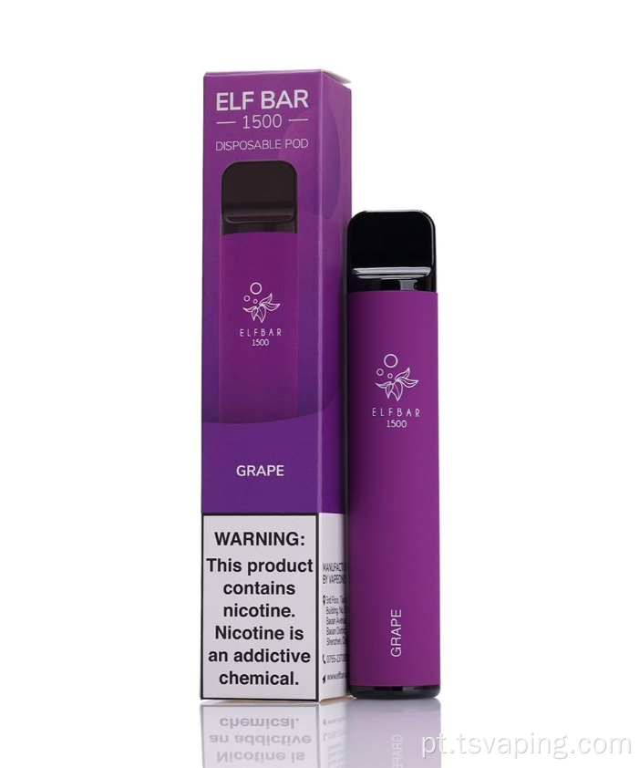 Hot descartável vape 1500 buffs portátil múltiplo frutado