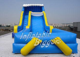 Children Big Pool Inflatable Water Slide Blue With Puncture