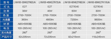 30w-80w led corn light