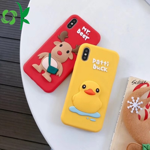 3D gele Patti Duck siliconen telefoon geval Cover