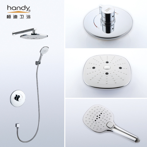 Square Twin Head Mixer Shower 2 Ways Concealed Shower Mixer Factory