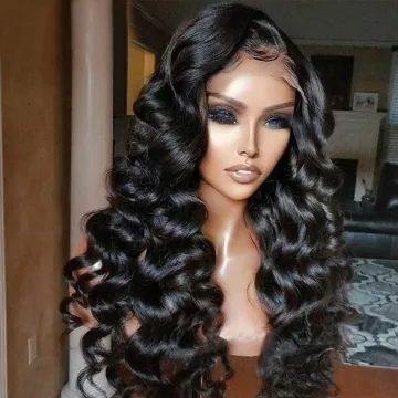 Wholesale Cheap Loose Deep Wave Raw Brazilian Virgin Natural Human Hair Lace Closure Wig Cheap Hd Full Lace Front Wig Human Hair