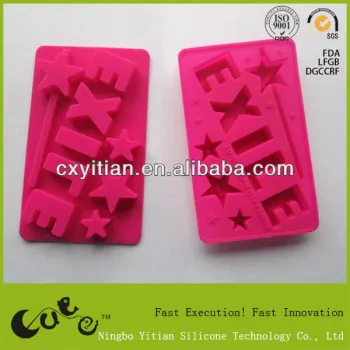 silicone ice cube tray,letter shape icetray