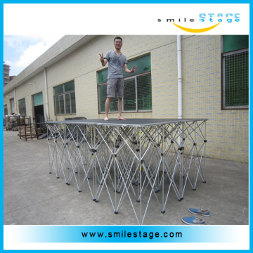 Assembly Portable Plywood Stage with Metal Telescopic Riser