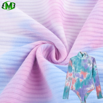 MUSA Jersey Print Polyester Stretch Rib Knit Fabric
