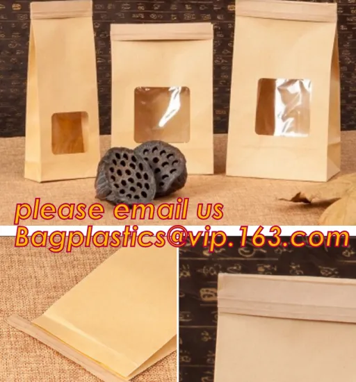 Hot sale square bottom paper wicket food packaging bags with window