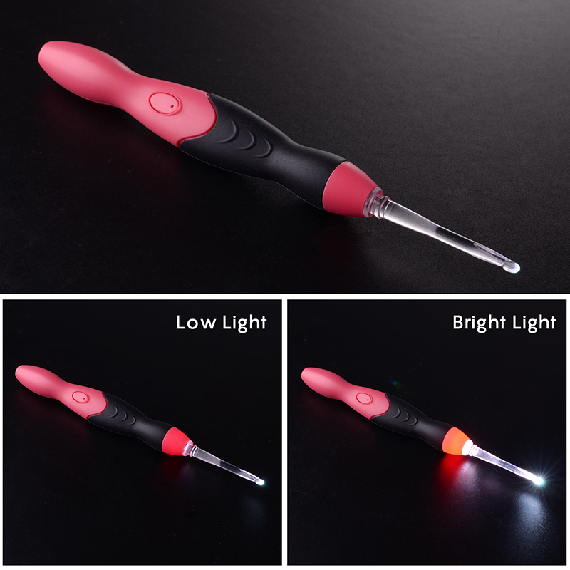 Rechargeable Light Crochet Hooks With Interchangeable Heads