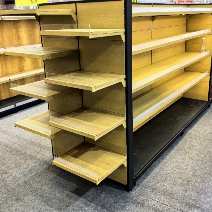 Double sided Display Supermarket Food L-column Shelf