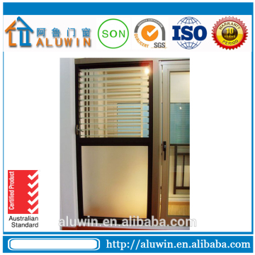 Outward opening casement doors with fixed louver