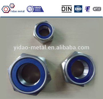Carbon Steel Zinc Plated Hexagon Nylon Insert Lock Nuts DIN982