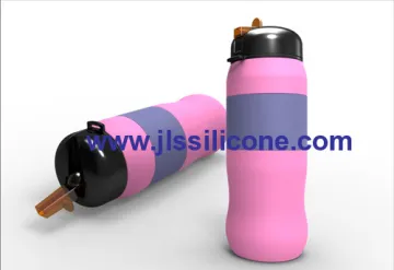 Reusable Silicone Sports Water Bottle 