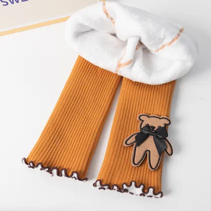 Children's plush warm leggings