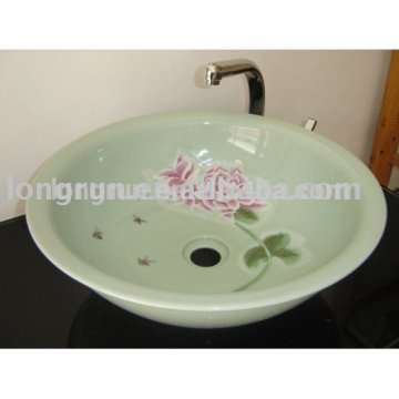 No Hole Counter-top bathroom ceramic sink