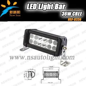 8 \'\' 36w Light bar LED Cree Combo beam Work light, drl driving light