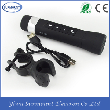 2016 new bluetooth speaker bicycle speaker bike speaker with led flashlight