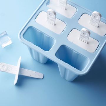 6 Cavity Custom Silicone Ice Cream Tray Ice Pop Mold