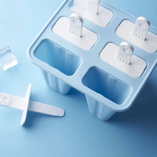 6 Cavity Custom Silicone Ice Cream Tray Ice Pop Mold