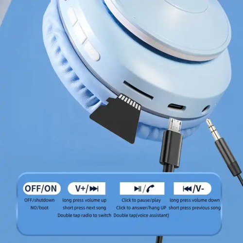 Headset ringan stereo hifi untuk kantor perjalanan PC