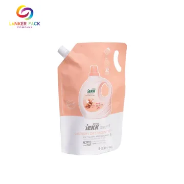 Custom Plastic Spouted Liquid Packaging With Handle