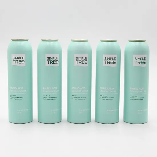 Mousse face cleansing aerosol spray can