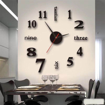 Extra Large 3D Wall Clock for Luxury Home Decor Design