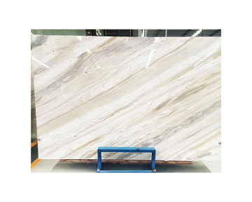 Natural Volakas Gold White Marble Slab for Interior Walls and Floors - Custom Cut Tiles and Staircases