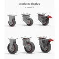 5 Zoll rotes Pu Caster Wheel ruhig rennen
