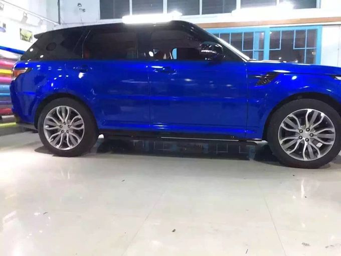 ROHS Royal Blue Vinyl Wrap , Colour Shift Vinyl Wrap 130% Elongation 1