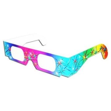 Eco Friendly Colorful Girl' S Plastic Frames Linear Polarized  3d Fireworks Glasses Forreal D System